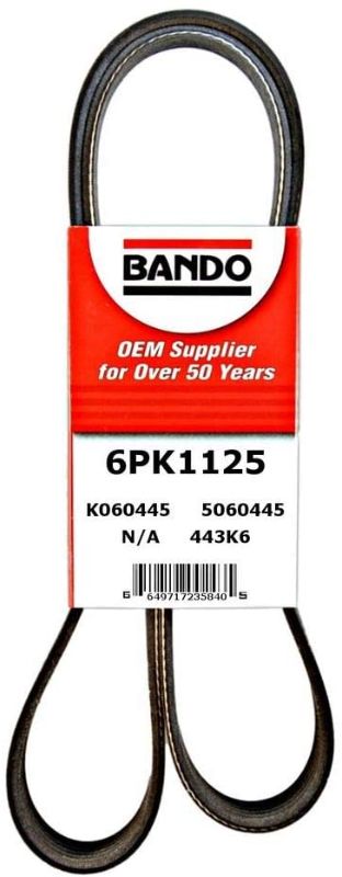 Photo 1 of Bando USA 6PK1125 OEM Quality Serpentine Belt