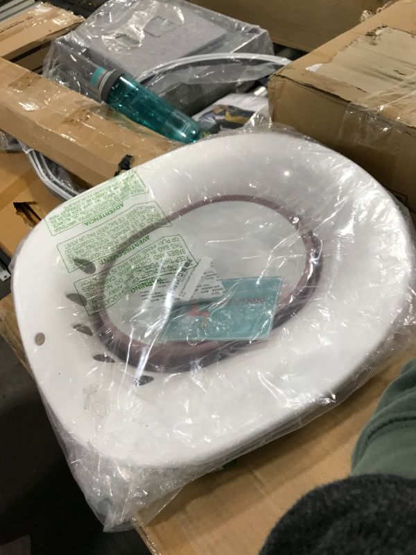 Photo 1 of H&W Sitz Bath?Foldable Squat Free Sitz Bath, Special Care Basin for Pregnant Women, Used for Hemorrhoids and Perineum Treatment, Relieve and Relieve Inflammation and Swelling of Vagina or Anus (Pink)