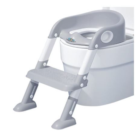 Photo 1 of BlueSnail Potty Training Seat with Adjustable Step Stool Ladder for Kids (Gray)