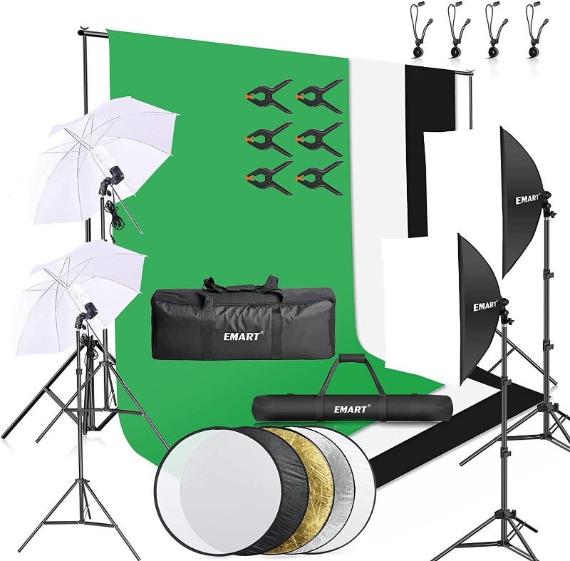 Photo 1 of EMART 8.5 x 10 ft Backdrop Support System green background drop only
