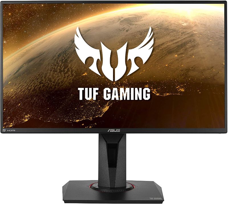 Photo 1 of ASUS TUF Gaming VG259QM 24.5” Monitor, 1080P Full HD (1920 x 1080), Fast IPS, 280Hz, G-SYNC Compatible, Extreme Low Motion Blur Sync,1ms, DisplayHDR 400, Eye Care, DisplayPort HDMI BLACK... PARTS O NLY.....!!!!!!!!!!!!!!!!!!!!!!!!
