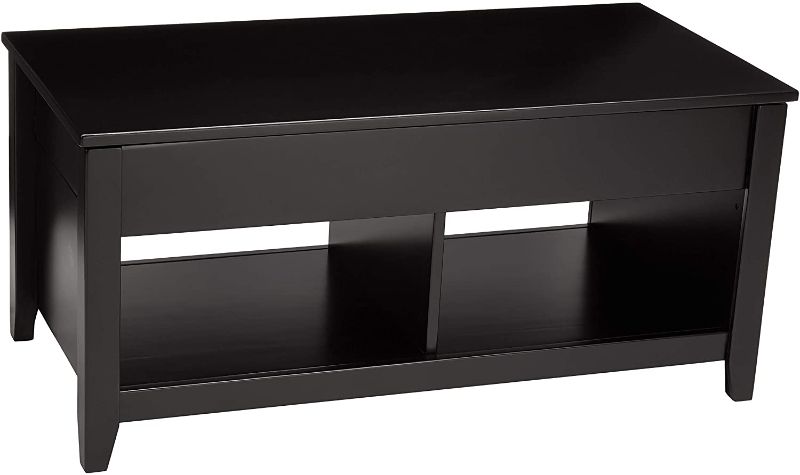 Photo 1 of Amazon Basics Lift-Top Storage Coffee Table, Black
