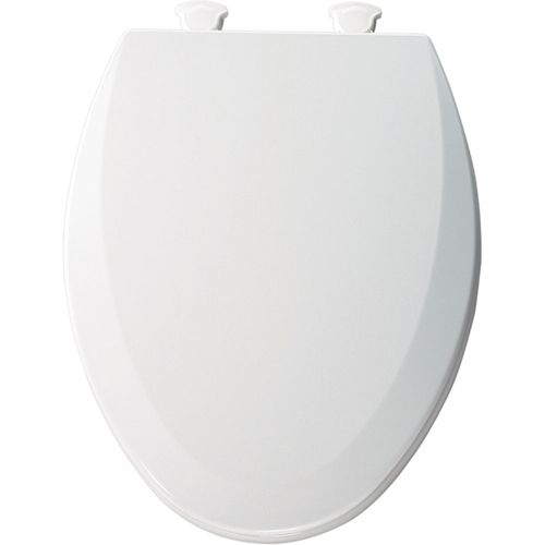 Photo 1 of Bemis 1500EC.390 Elongated Closed-Front Toilet Seat with Cover - Cotton White (Pictured in White)
