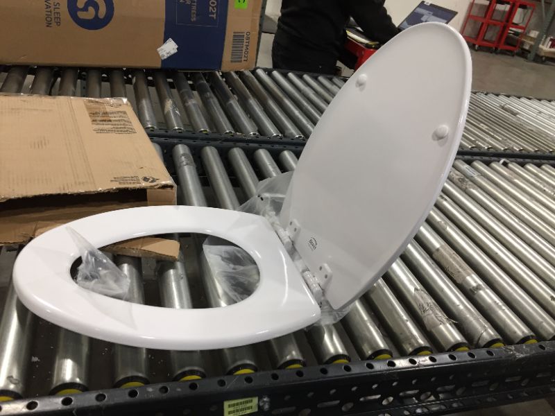 Photo 2 of Bemis 1500EC.390 Elongated Closed-Front Toilet Seat with Cover - Cotton White (Pictured in White)
