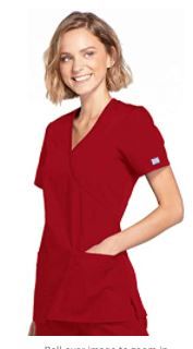 Photo 1 of Cherokee Women's Workwear Core Stretch Mock Wrap Scrubs Shirt
