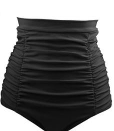 Photo 1 of COCOSHIP Women's Retro High Waisted Bikini Bottom Ruched Swim Short Tankinis(FBA)...SIZE 8...
