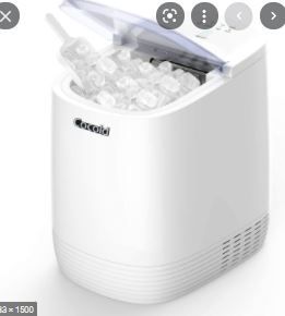 Photo 1 of Cocold Countertop Ice Maker Machine, 9 Ice Cubes Ready in 5 Minutes, Makes 33 Pounds Per Day, 2.2L Water Tank with Ice Scoop & Basket, One-Key to Use, Portable Ice Maker Machine with ETL Certificate
