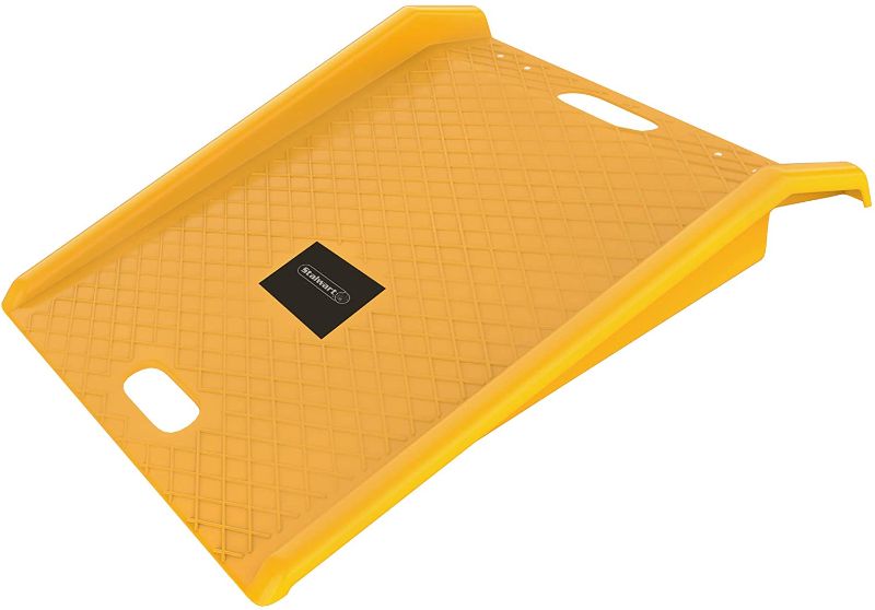 Photo 1 of Curb Ramp, Portable Poly Ramp With 1000lbs Weight Capacity, 650lbs Impact Capacity - For Hand Trucks, Carts, Dollies, or Bicycles by Stalwart (Yellow) - 75-CAR1030
