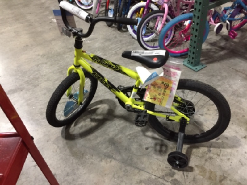 Photo 2 of Huffy 18-Inch Rock It Boys Bike, Neon Powder Yellow