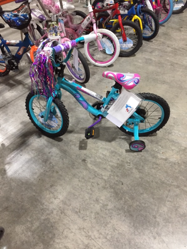 Photo 2 of Dynacraft 16" Twilight Girls Bike with Dipped Paint Effect, Blue/Purple