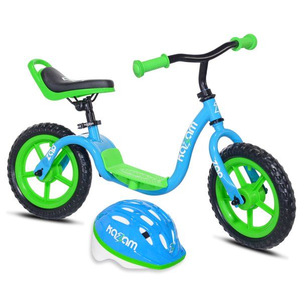 Photo 1 of KaZAM 12" Child's Balance Bike and Helmet, Green/Blue