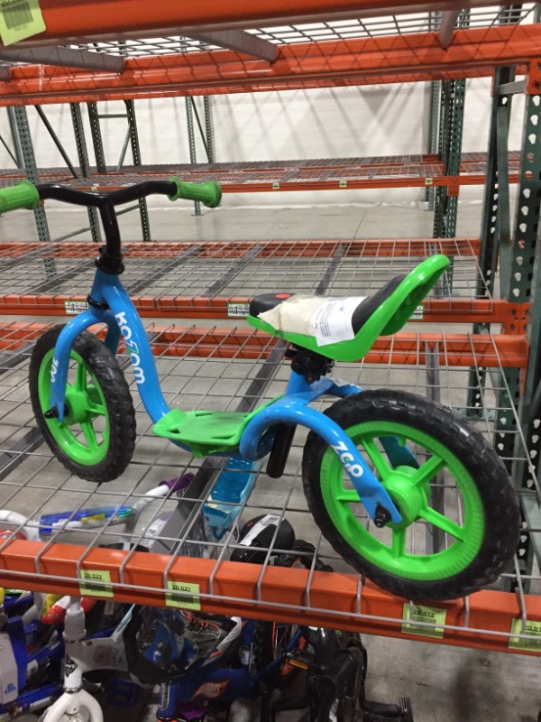 Photo 1 of KaZAM 12" Child's Balance Bike and Helmet, Green/Blue