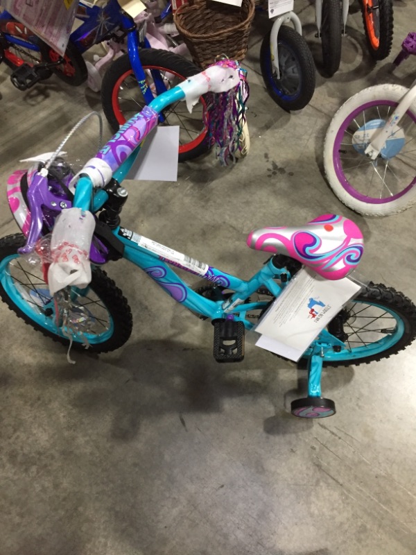 Photo 2 of Dynacraft 16" Twilight Girls Bike with Dipped Paint Effect, Blue/Purple