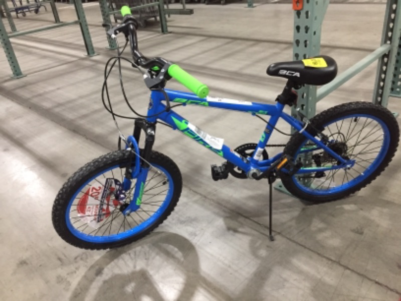 Photo 2 of BCA 20" Crossfire 6-Speed Boy's Mountain Bike, Blue/Green