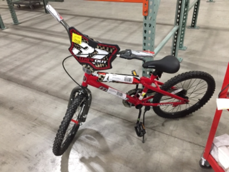 Photo 2 of Dynacraft 20 Inch Wipeout Boys BMX Bike with Front Hand Brake, Red