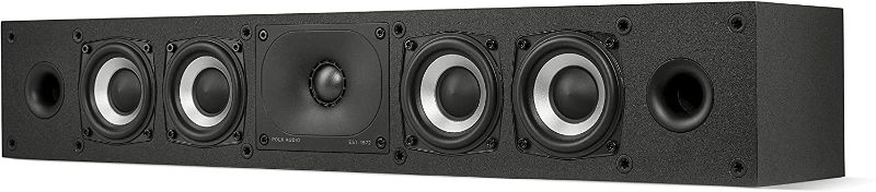 Photo 1 of Polk Monitor XT35 Slim Center Channel Speaker - Hi-Res Audio Certified, Dolby Atmos & DTS:X Compatible, 1" Terylene Tweeter & Four 3" Dynamically Balanced Woofer, Wall-Mountable, Midnight Black