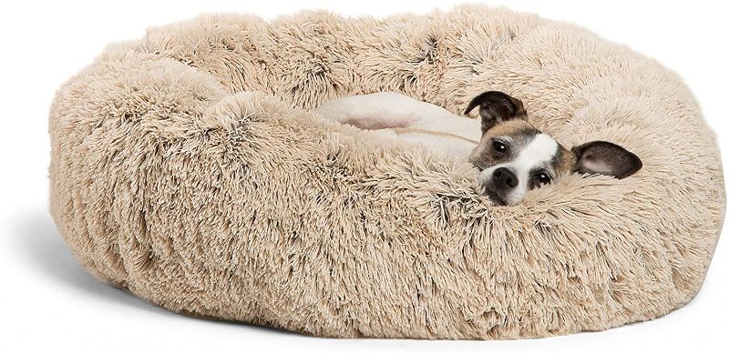 Photo 1 of Best Friends by Sheri The Original Calming Donut Cat and Dog Bed in Shag or Lux Fur, Machine Washable, High Bolster///

