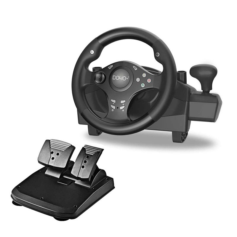 Photo 1 of Steering Wheel for XBOX one 360, PS4 Racing Game Wheel with Pedals, Compatible with PC / Playstation 3 / Xbox Series X S / SWITCH by DOYO Driving Wheel (Black)
