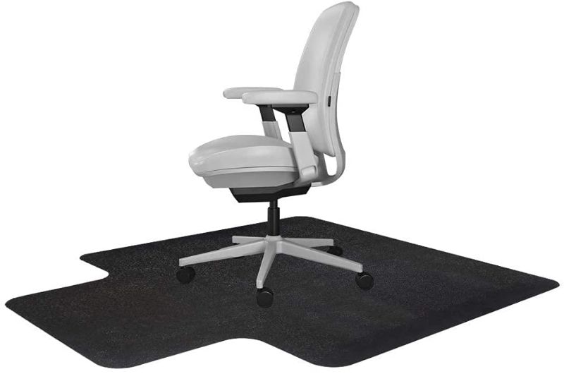 Photo 1 of Resilia Office Desk Chair Mat with Lip – for Carpet (with Grippers) Black, 36 Inches x 48 Inches, Made in The USA
