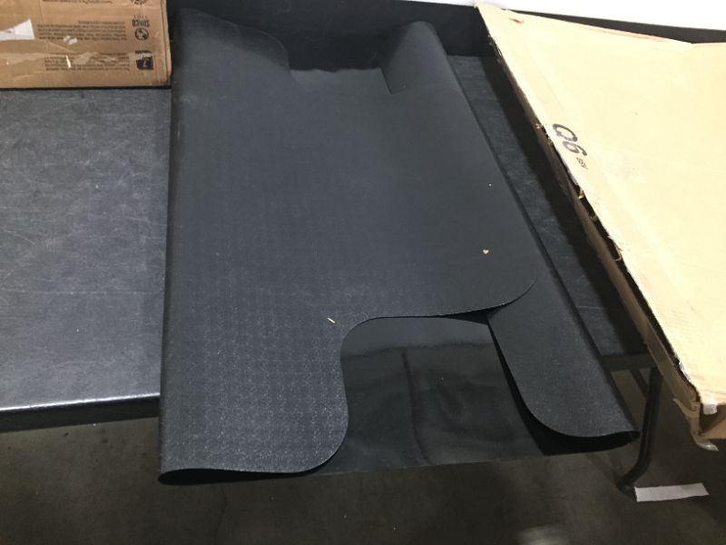 Photo 2 of Resilia Office Desk Chair Mat with Lip – for Carpet (with Grippers) Black, 36 Inches x 48 Inches, Made in The USA
