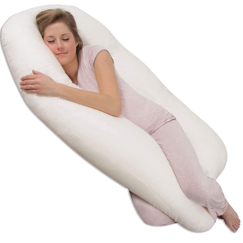 Photo 1 of Leachco Back 'N Belly Pregnancy/Maternity Contoured Body Pillow, Ivory , 55x33x8.5 Inch (Pack of 1)
