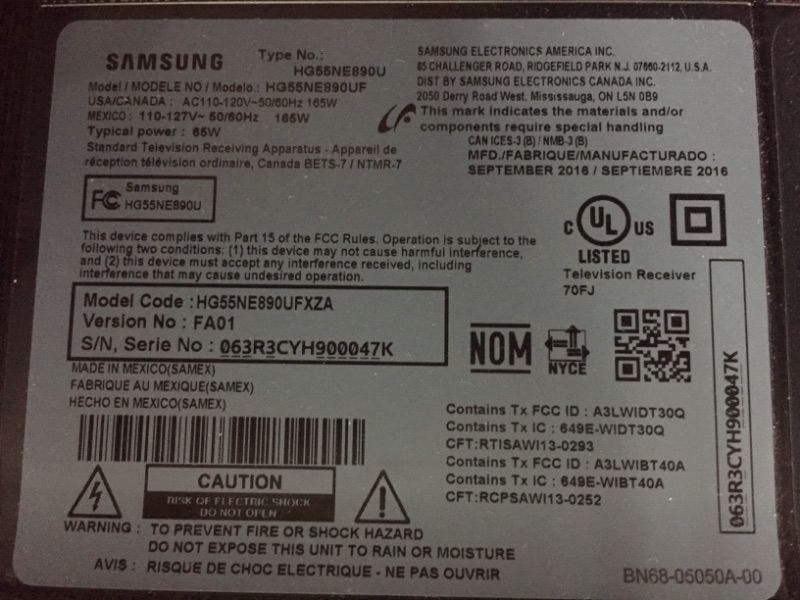 Photo 4 of SAMSUNG 55IN 2015 MODEL HG55ND890UF