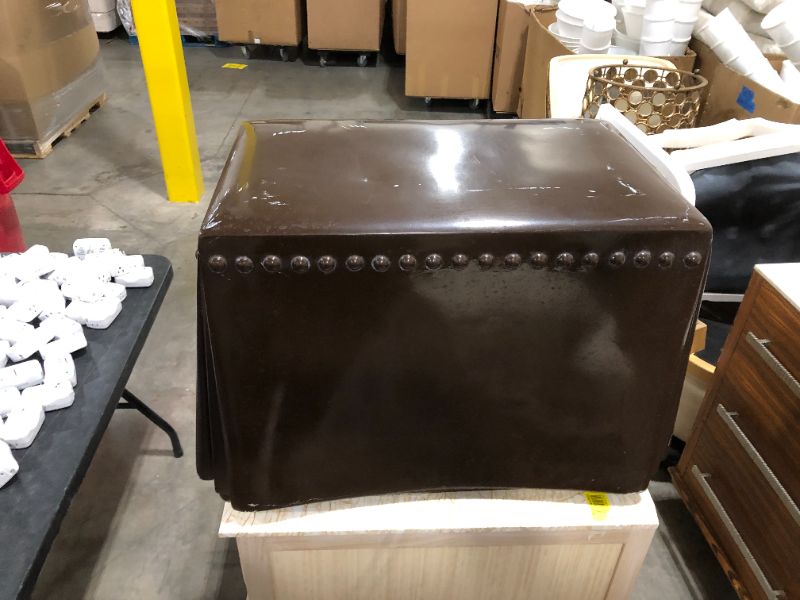 Photo 1 of 26x17x18 Brown Plaster Ottoman, Hollow 