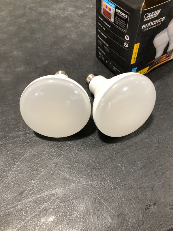 Photo 2 of 85-Watt Equivalent BR30 Dimmable CEC ENERGY STAR Enhance 90+ CRI Flood LED Light Bulb, Bright White 3000K (2-Pack)