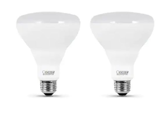 Photo 1 of 85-Watt Equivalent BR30 Dimmable CEC ENERGY STAR Enhance 90+ CRI Flood LED Light Bulb, Bright White 3000K (2-Pack)