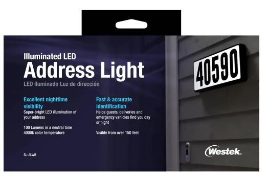 Photo 1 of 1-Light 10 in. Illuminated Integrated Non-Rope LED Address Light