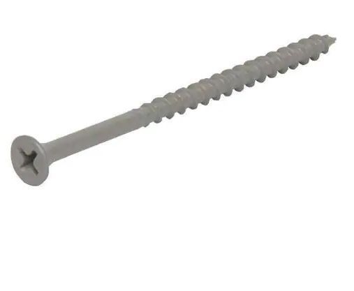 Photo 1 of #10 x 4 in. Philips Bugle Head Coarse Thread Sharp Point Polymer Coated Exterior Screws (5 lbs./Pack)