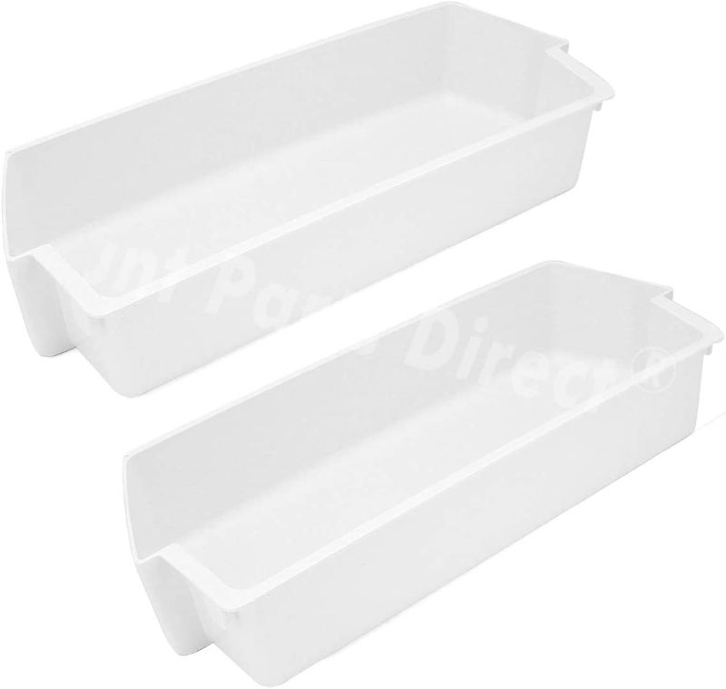 Photo 1 of 2 Pack 2187172 Door Shelf Bin for Whirlpool for Frigidaire Whirlpool Kenmore Refrigerator PS328468
