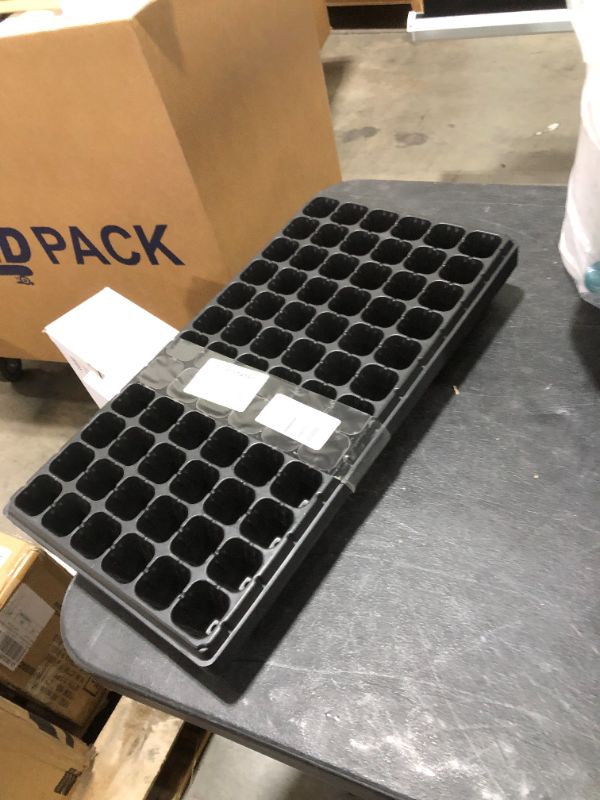 Photo 2 of 10-Pack Seed Starter Kit?72 Cell Seedling Trays Gardening Germination Plastic Plant Growing Trays Nursery Pots Mini Propagator Plant Grow Kit Plug Tray Starting Trays for Seedling Germination
