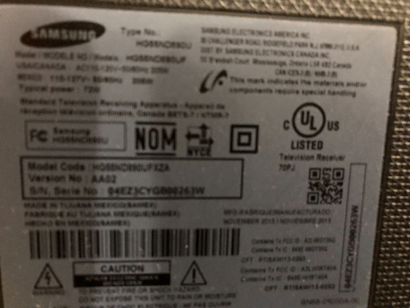 Photo 4 of SAMSUNG 55IN 2015 MODEL HG55ND890UF