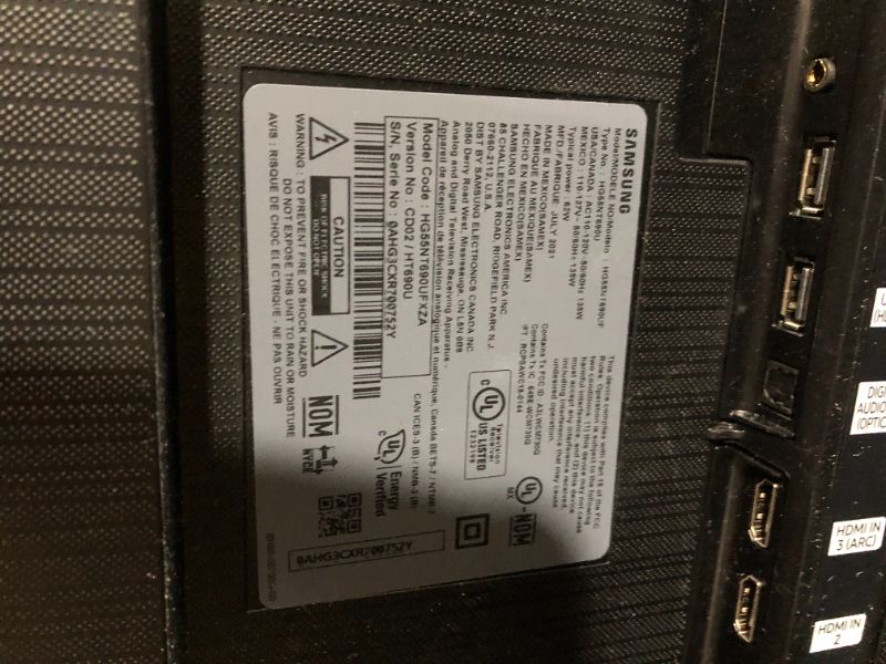 Photo 5 of SAMSUNG 55IN 2019 MODEL HG55NT690UF