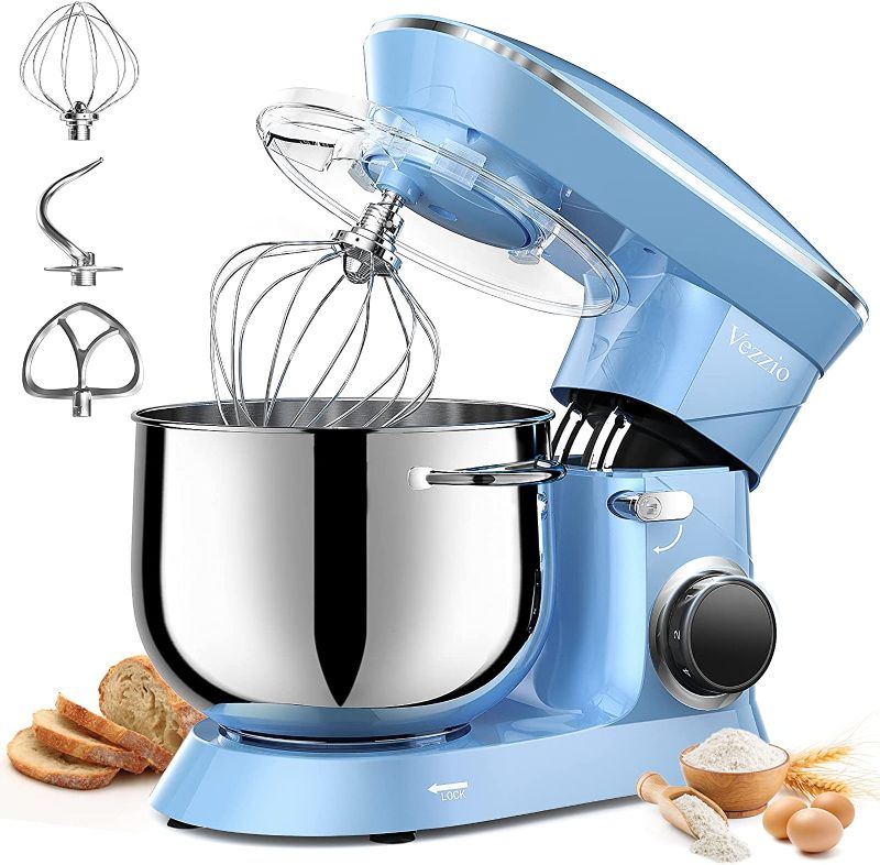 Photo 1 of 9.5 Qt Stand Mixer, 10-Speed Tilt-Head Food Mixer, Vezzio 660W Kitchen Electric Mixer with Stainless Steel Bowl, Dishwasher-Safe Attachments for Most Home Cooks (Blue)
