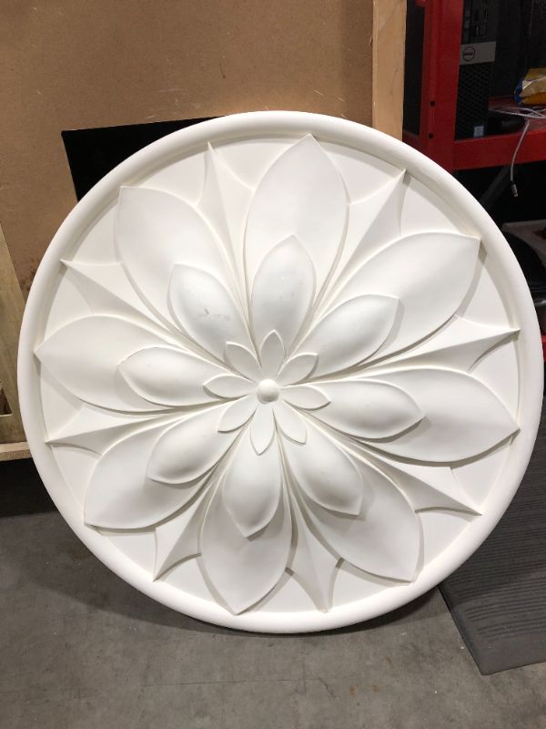 Photo 2 of Decorative Plaster Ceiling Rose Approx 30 Inch Diameter White In Color