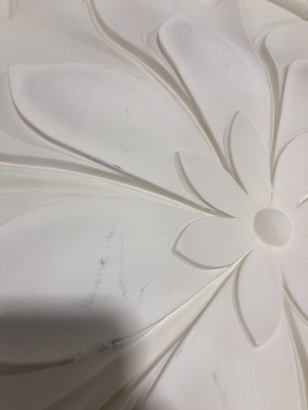 Photo 3 of Decorative Plaster Ceiling Rose Approx 30 Inch Diameter White In Color