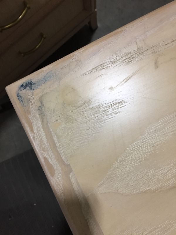 Photo 1 of 3 DRAWER NIGHT STAND WITH GLASS TOP 20L X 26W X 28H INCHES