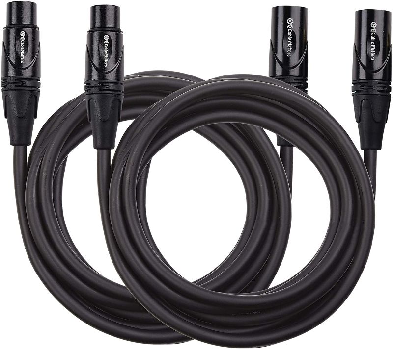 Photo 1 of Cable Matters 2-Pack Premium XLR to XLR Microphone Cable 10 Feet
