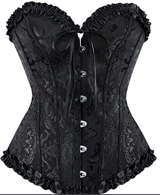 Photo 1 of  Women's Lace Up Boned Overbust Corset Bustier Lingerie Bodyshaper Top size 2xl