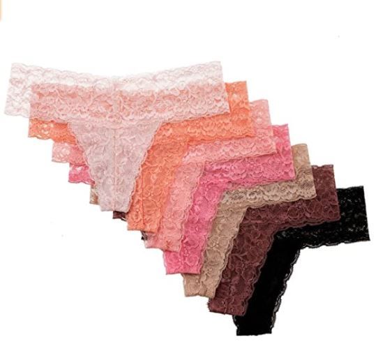 Photo 1 of Alyce Intimates Women’s Lace Thong, Pack of 7 size M