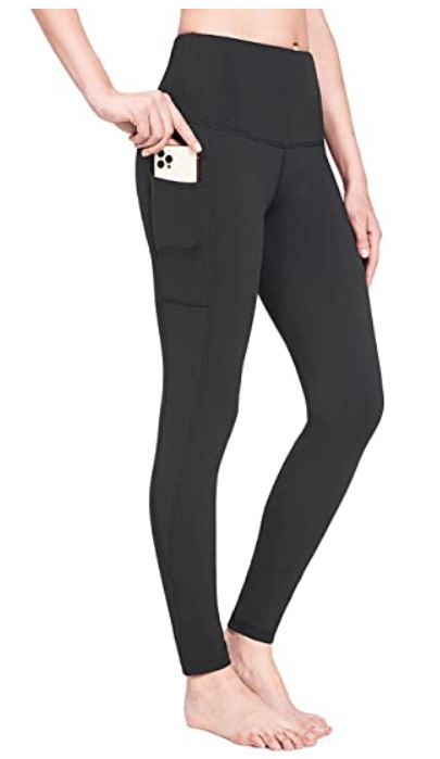 Photo 1 of BALEAF Women's Fleece Lined Winter Leggings High Waisted Thermal Warm Yoga Pants with Pockets size XS