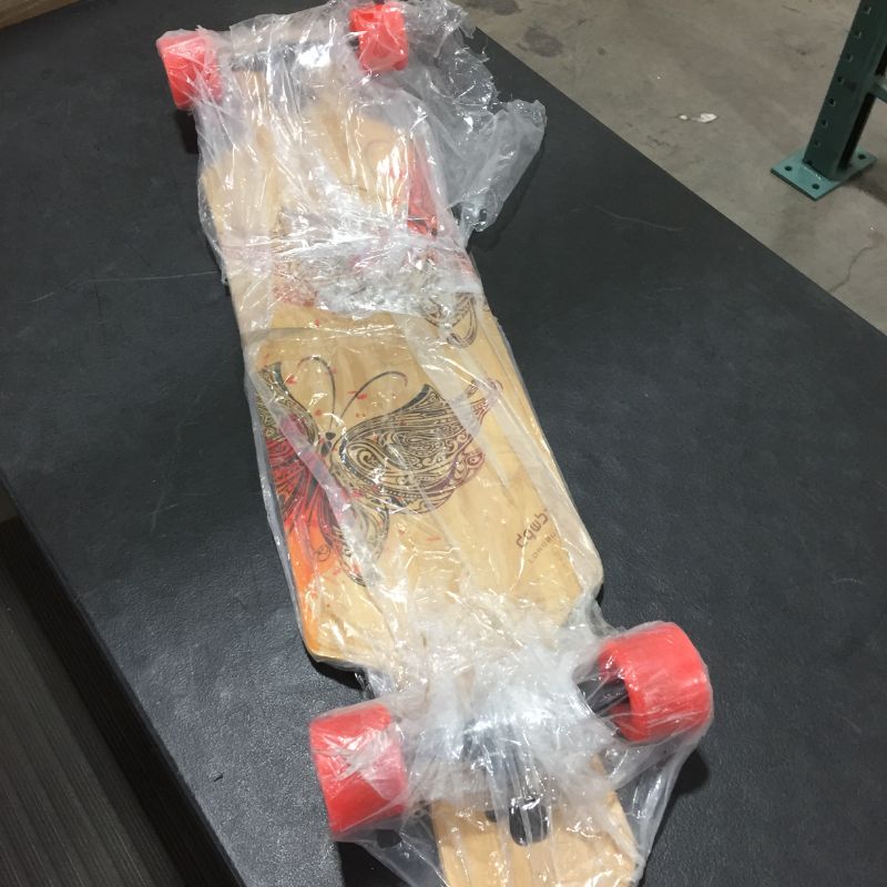 Photo 3 of DGWBT 41 inch Longboard Skateboard Freeride- Bamboo Hard Maple Deck,Complete Skateboard Cruiser for Cruising, Carving, Free-Style,Ollie,Dancing and Downhill