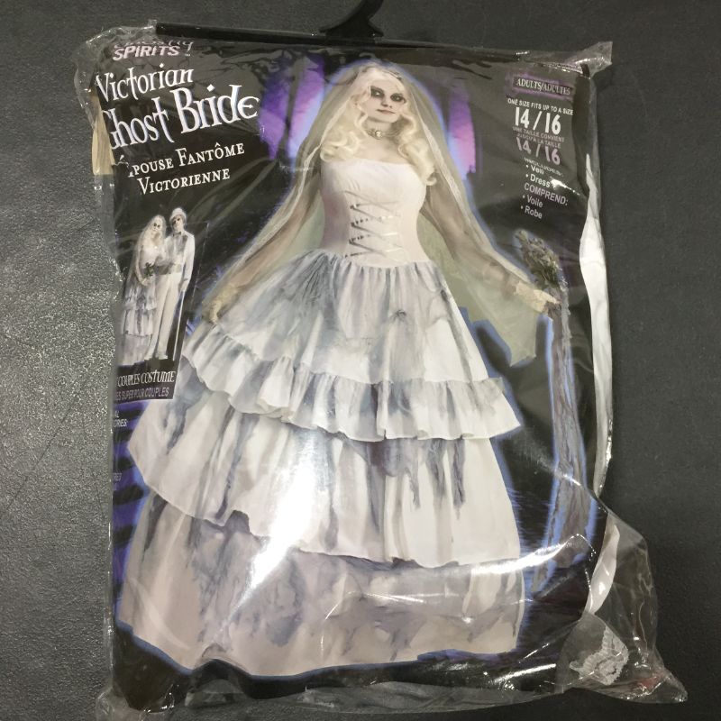 Photo 3 of Forum Novelties Women's Deluxe Victorian Ghost Bride Costume size 14/16