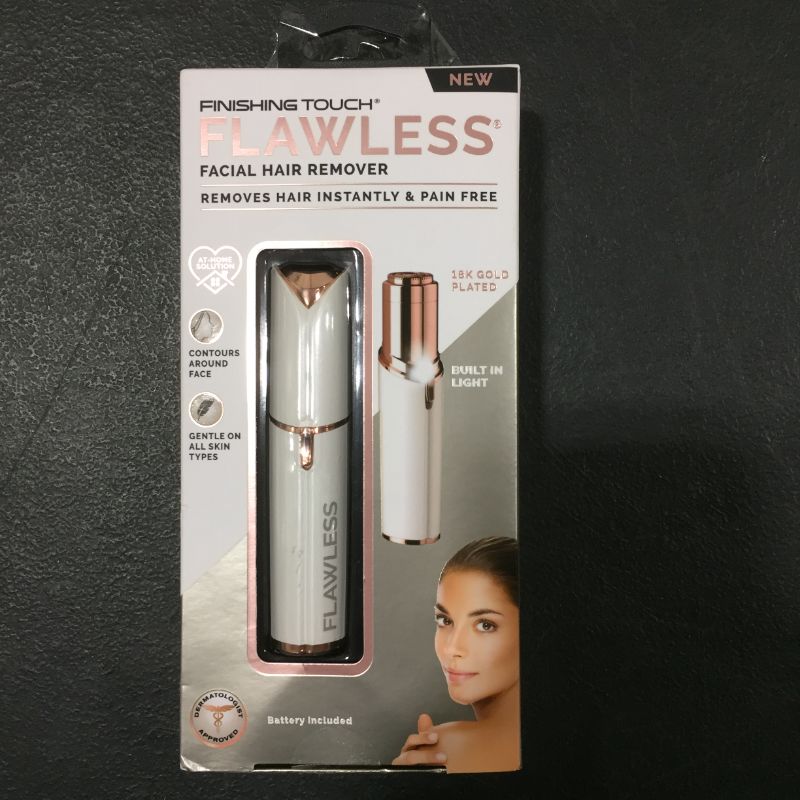 Photo 3 of Finishing Touch Flawless Women's Painless Hair Remover , White/Rose Gold