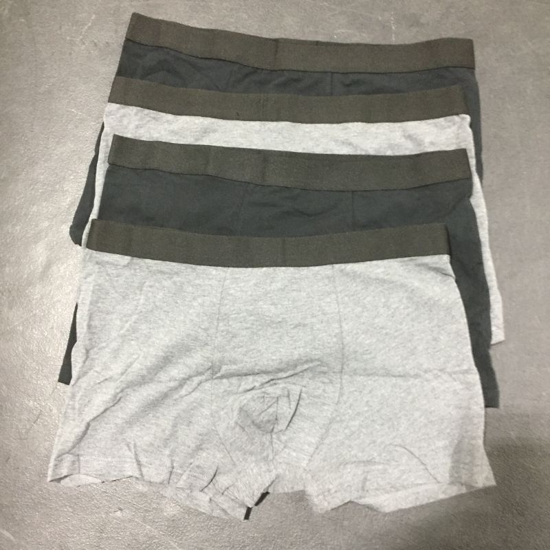 Photo 1 of 4 pack mens breifs grey and black size L