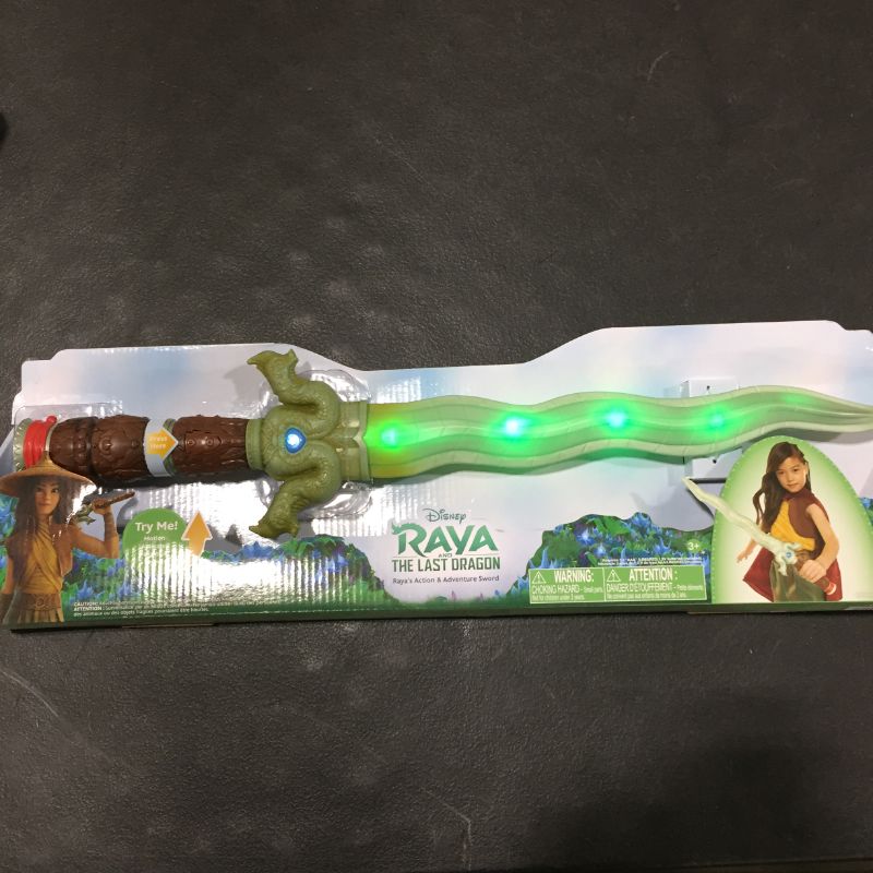 Photo 2 of Disney's Raya and the Last Dragon Feature Dragon Blade - Action & Adventure Sword - Motion Activated with Lights & Sounds , Green