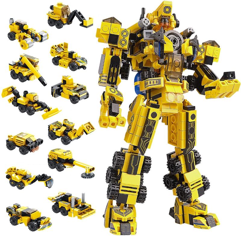 Photo 1 of LUKAT STEM Robot Sets for Boys  Building Toy Kit, 25-in-1 Building Bricks Educational Construction Set Creative Engineering Toys, Activities Learning Gift for Kids Boys