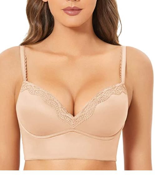 Photo 1 of DOBREVA Women's Push Up Bra Wireless Padded Support Lace Longline No Underwire Bras size 34DD